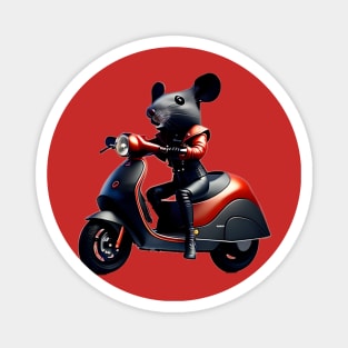 Rat woman on scooter Magnet